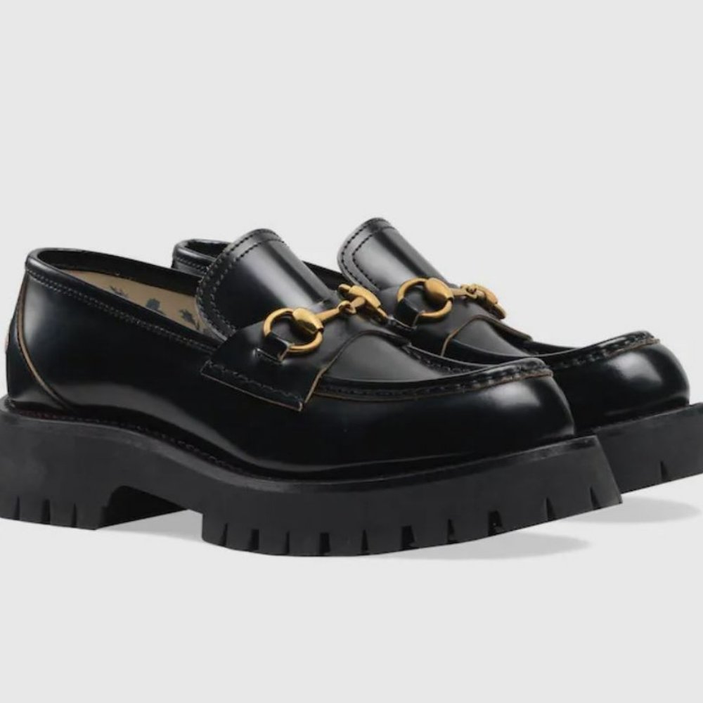 Gucci Leather Lug Sole Loafer